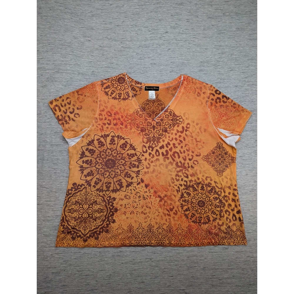 Appropriate Behavior Shirt Womens 4XL Boho Mandala Print Top 26W 28W Plus‎ Size